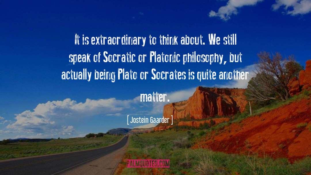 Platonic quotes by Jostein Gaarder