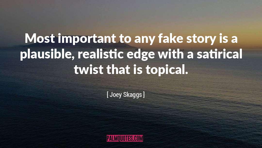 Plausible quotes by Joey Skaggs