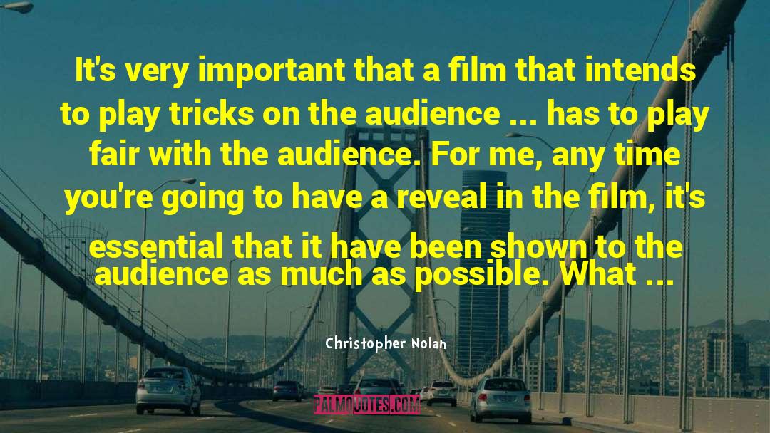 Play Fair quotes by Christopher Nolan