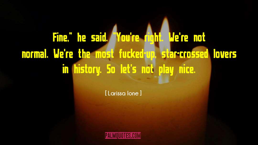 Play Nice quotes by Larissa Ione