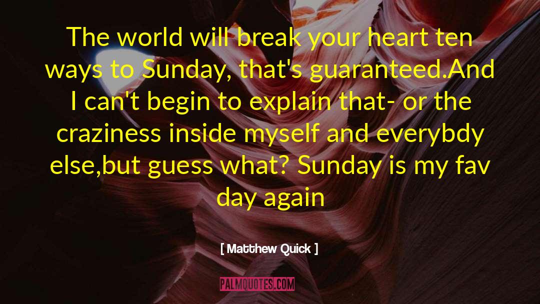 Playbooks quotes by Matthew Quick