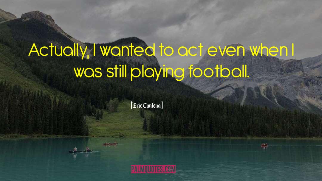Playing Football quotes by Eric Cantona
