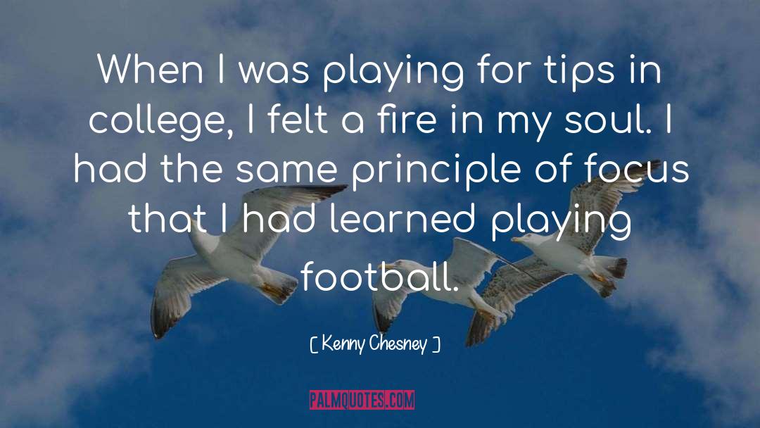 Playing Football quotes by Kenny Chesney