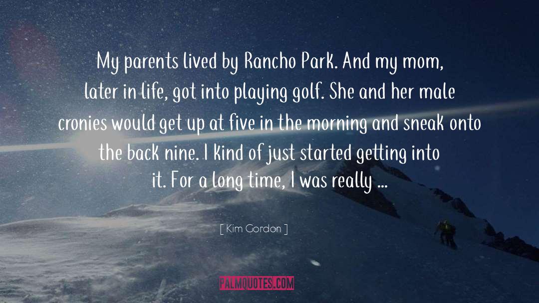 Playing Golf quotes by Kim Gordon