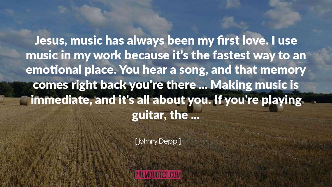 Playing Guitar quotes by Johnny Depp