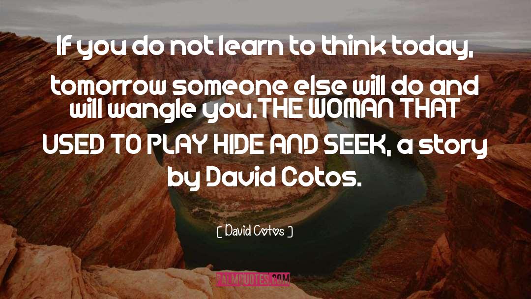 Playing Hide And Seek quotes by David Cotos