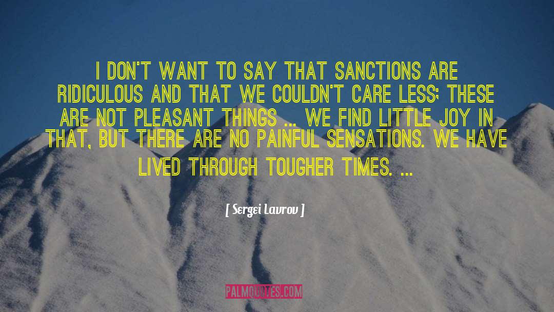 Pleasant Things quotes by Sergei Lavrov