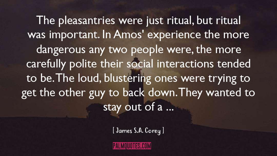 Pleasantries quotes by James S.A. Corey