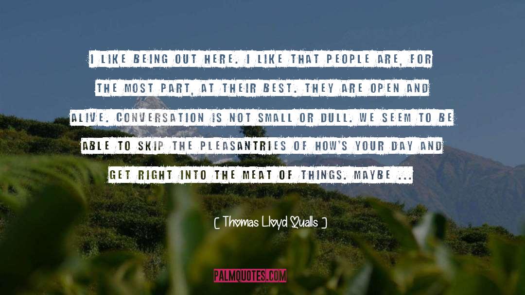 Pleasantries quotes by Thomas Lloyd Qualls