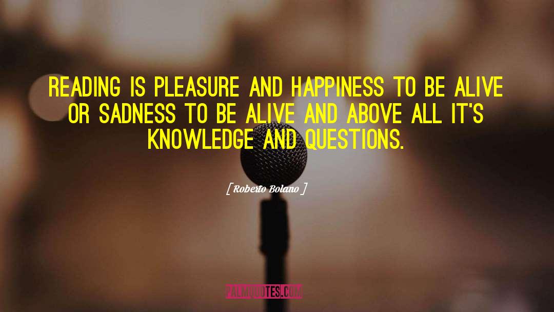 Pleasure And Happiness quotes by Roberto Bolano