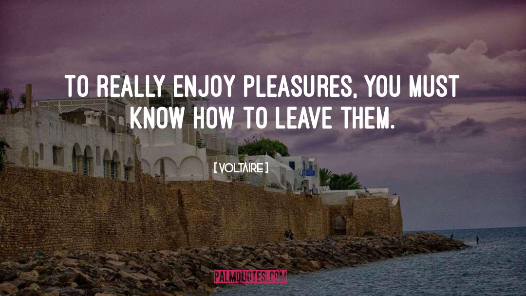 Pleasures quotes by Voltaire