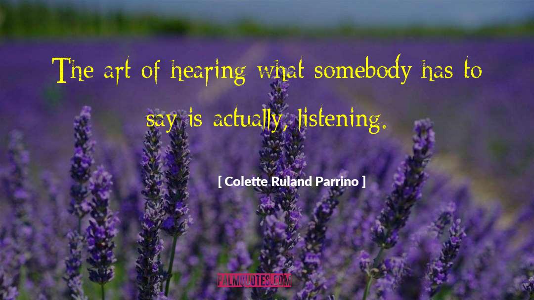 Plenary Hearing quotes by Colette Ruland Parrino