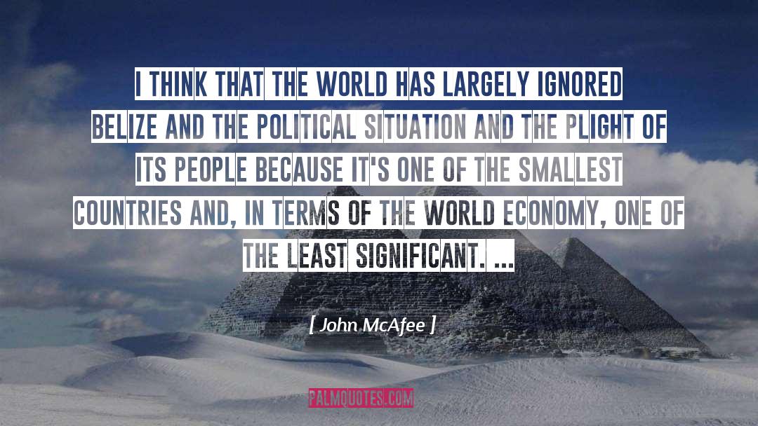 Plight quotes by John McAfee