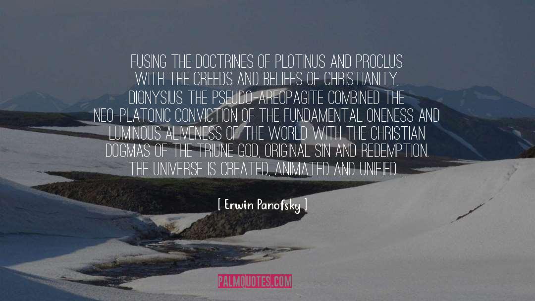 Plotinus quotes by Erwin Panofsky