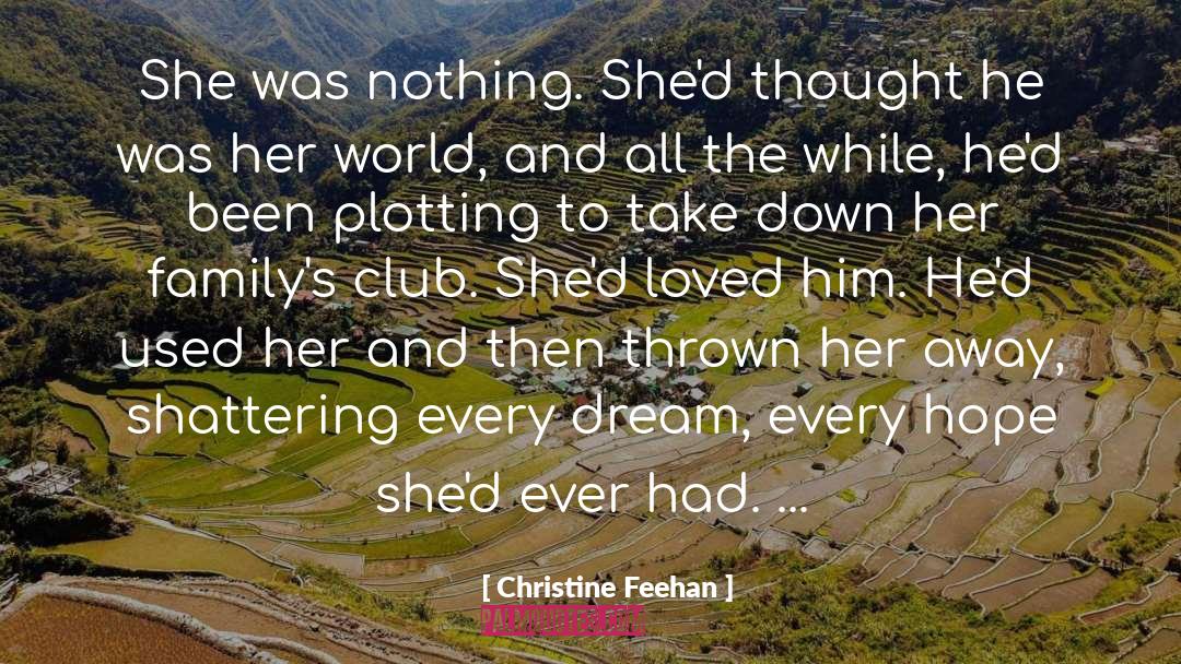 Plotting quotes by Christine Feehan