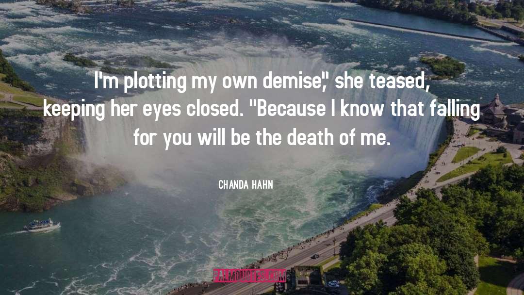 Plotting quotes by Chanda Hahn
