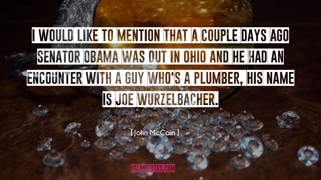 Plumber quotes by John McCain