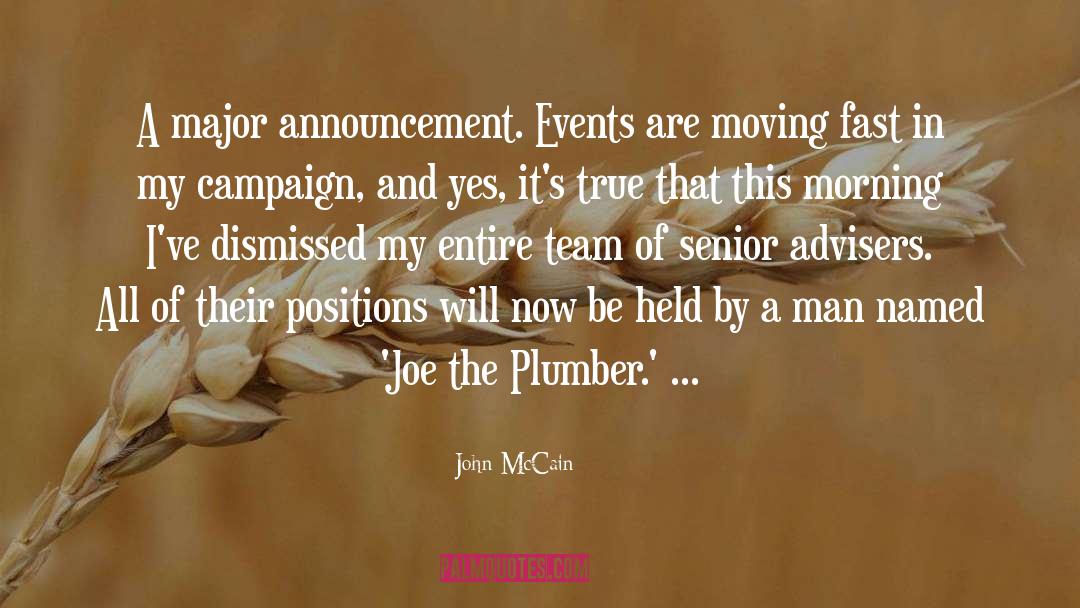 Plumber quotes by John McCain