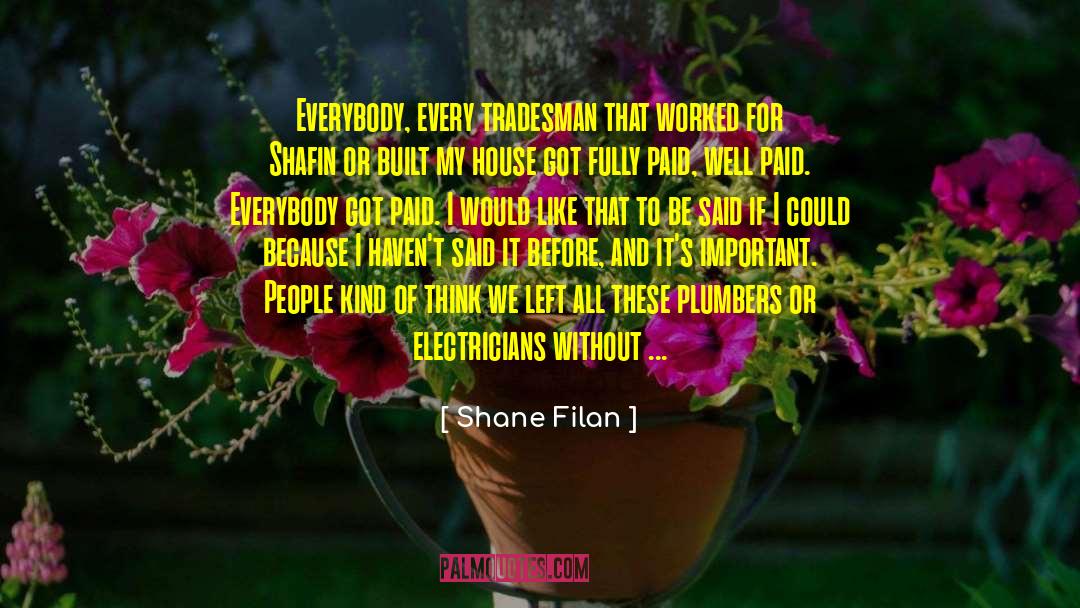 Plumbers quotes by Shane Filan