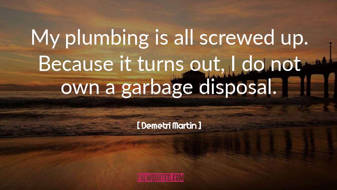 Plumbing quotes by Demetri Martin