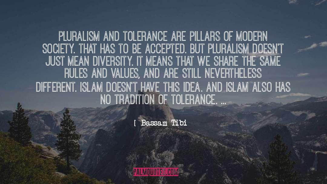 Pluralism Is quotes by Bassam Tibi
