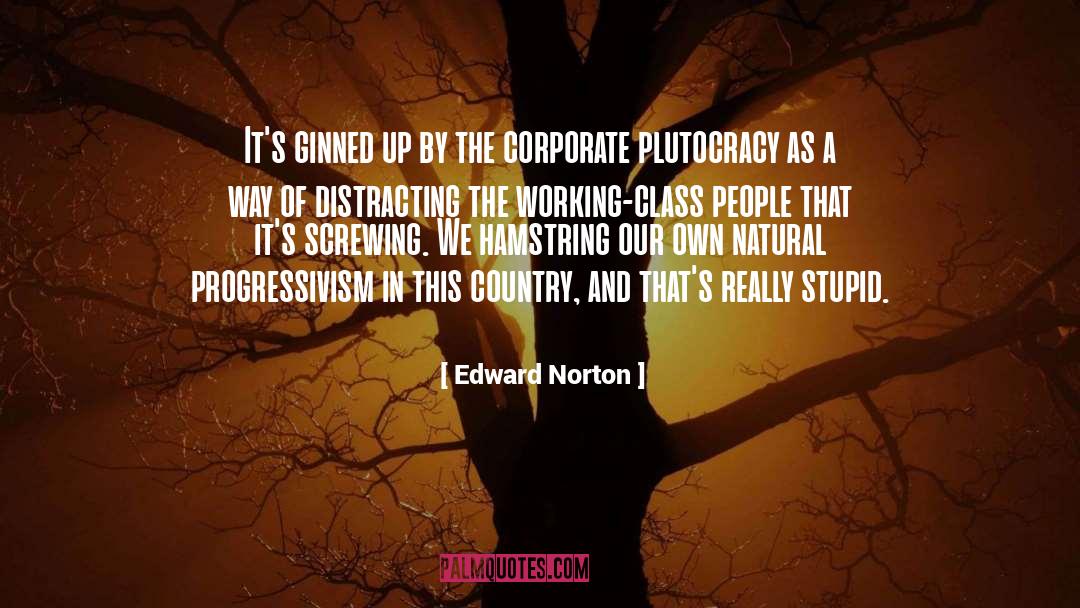 Plutocracy quotes by Edward Norton