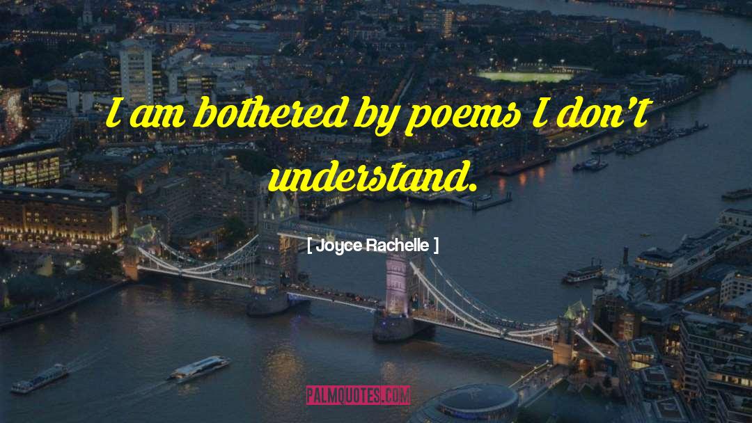 Poem Interpretation quotes by Joyce Rachelle