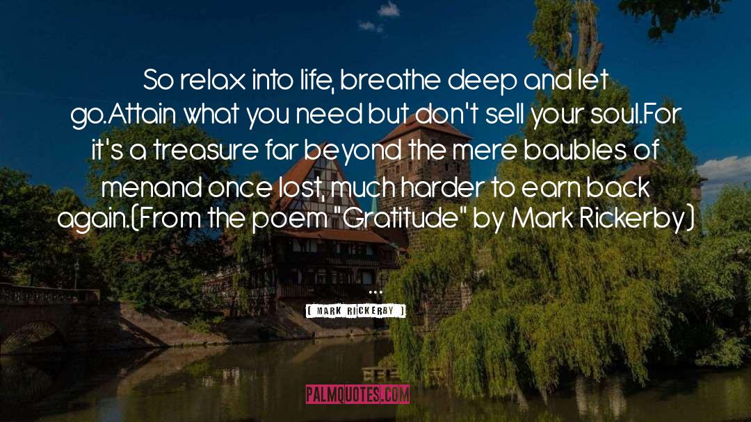 Poem quotes by Mark Rickerby