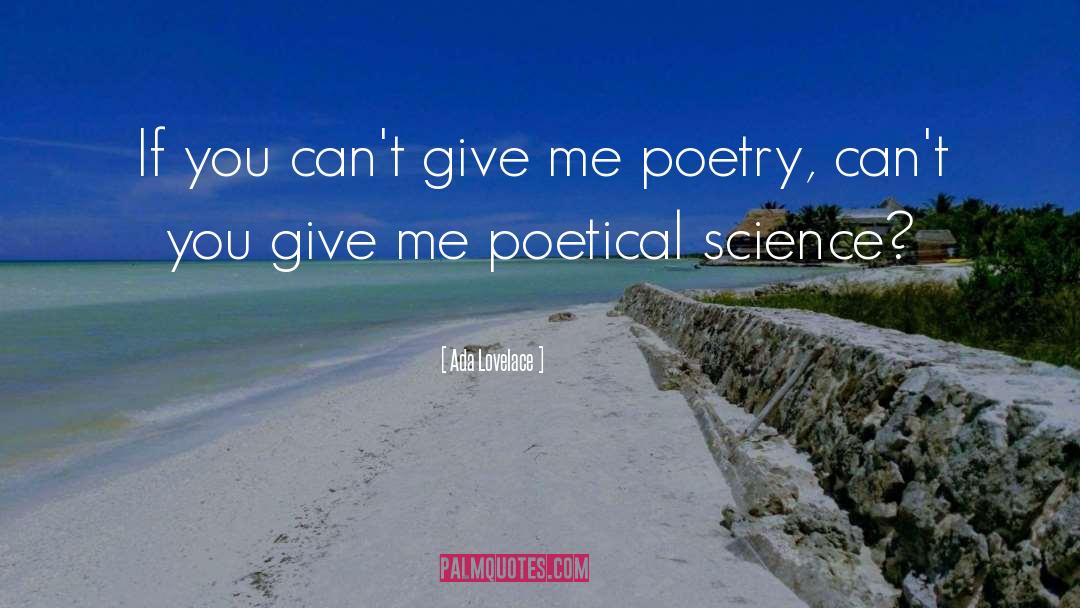Poetical quotes by Ada Lovelace