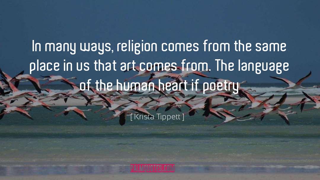 Poetry Art quotes by Krista Tippett
