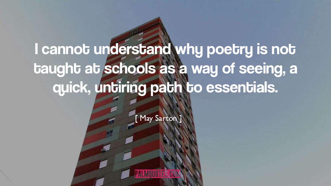 Poetry Is quotes by May Sarton