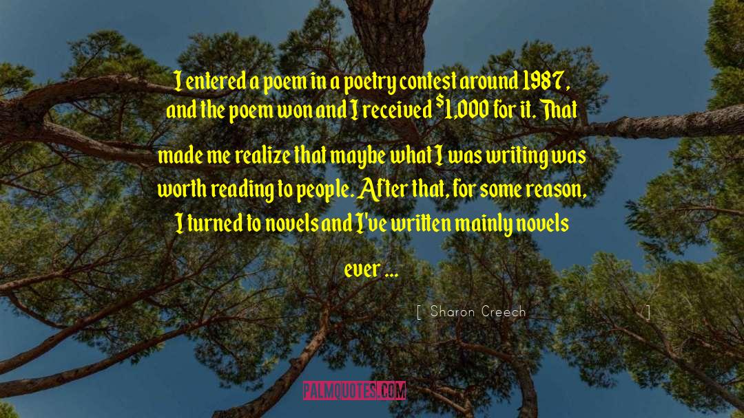 Poetry Reading quotes by Sharon Creech