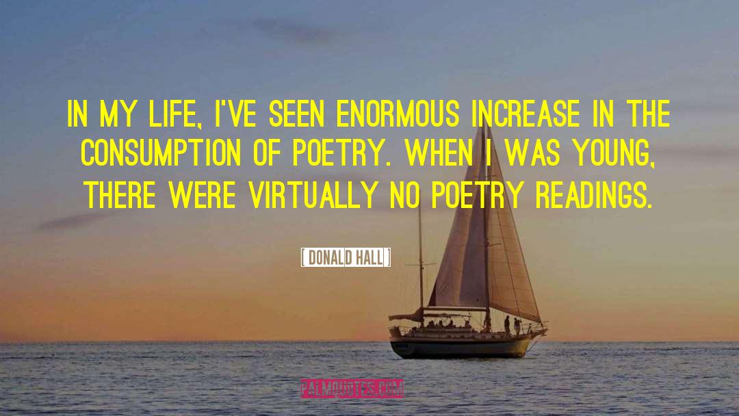 Poetry Readings quotes by Donald Hall