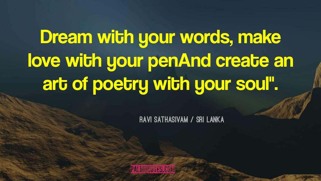 Poetry Sport quotes by Ravi Sathasivam / Sri Lanka