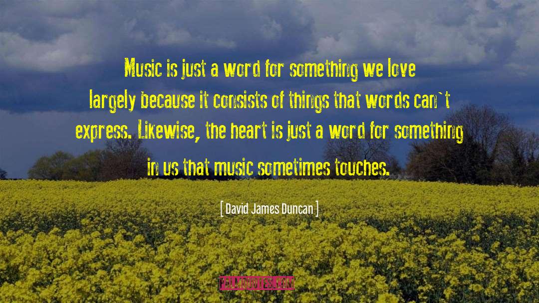 Poetry Touches The Heart quotes by David James Duncan