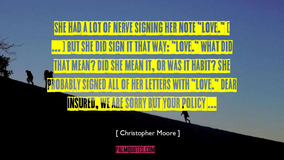 Poets Letters quotes by Christopher Moore