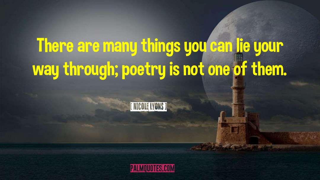 Poets Letters quotes by Nicole Lyons