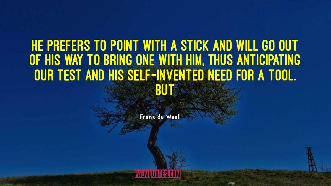 Point Finger quotes by Frans De Waal