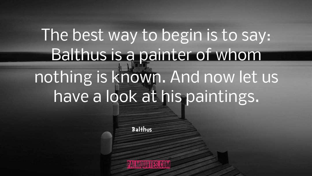 Pointillist Painter quotes by Balthus
