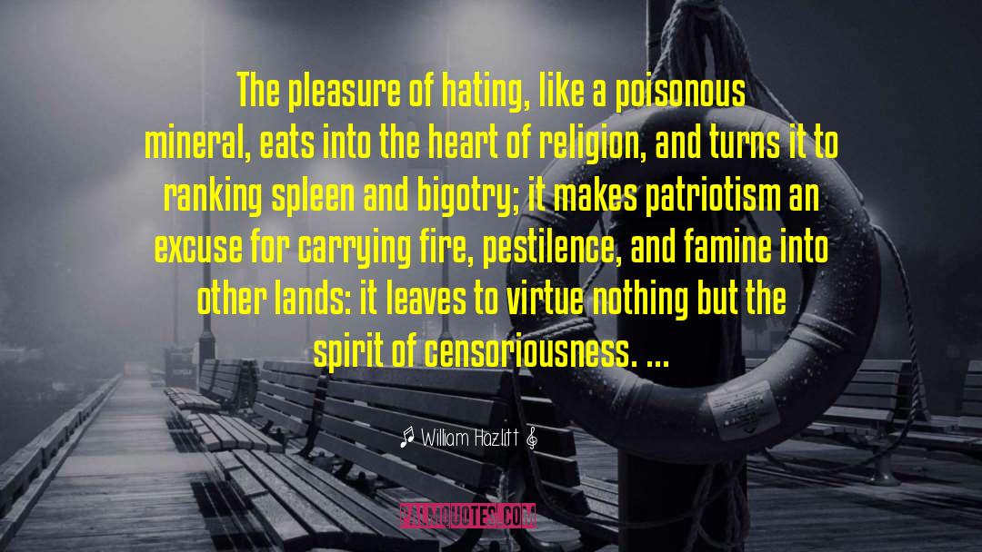 Poisonous quotes by William Hazlitt