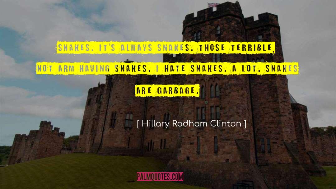 Poisonous Snakes quotes by Hillary Rodham Clinton