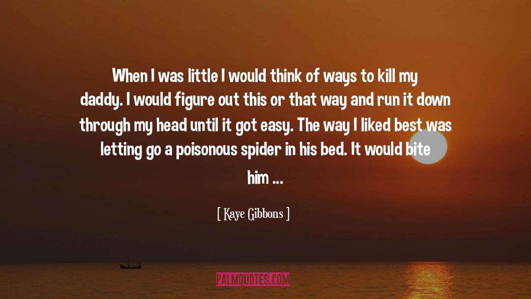 Poisonous Spider quotes by Kaye Gibbons