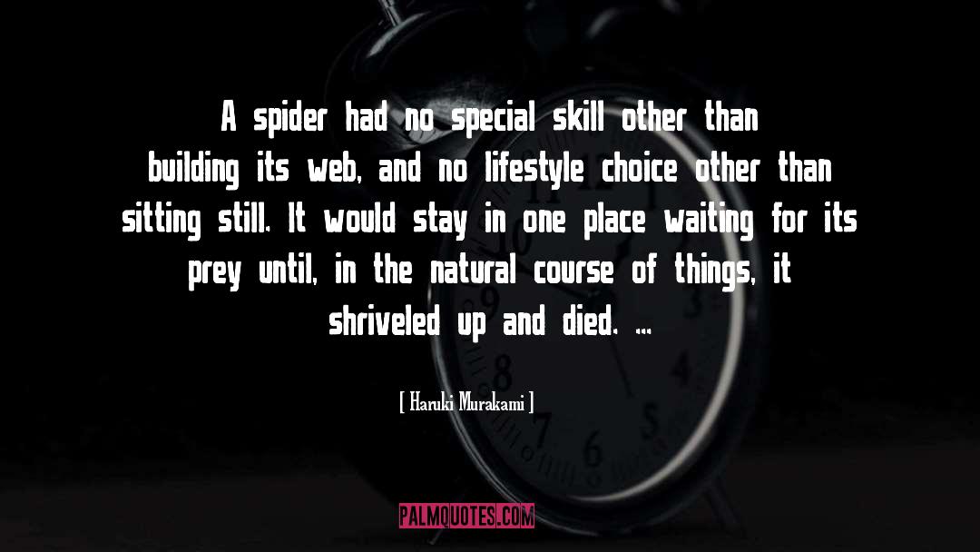 Poisonous Spider quotes by Haruki Murakami