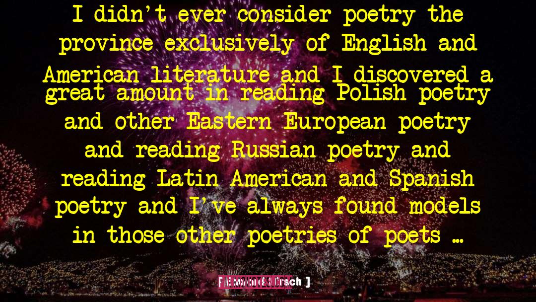 Polish Poetry quotes by Edward Hirsch