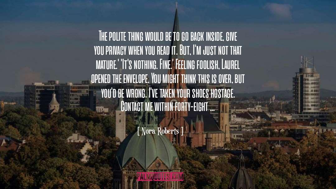 Polite quotes by Nora Roberts