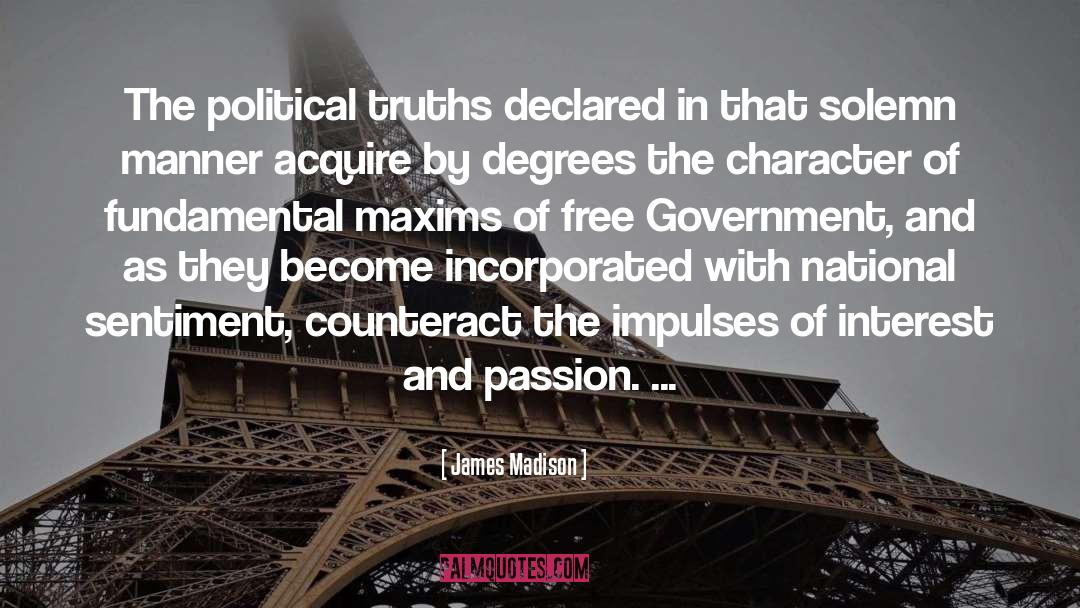 Political Advice quotes by James Madison