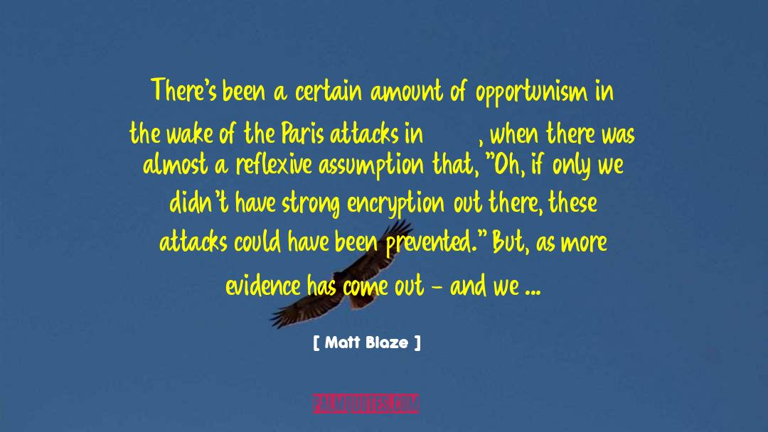 Political Attacks quotes by Matt Blaze