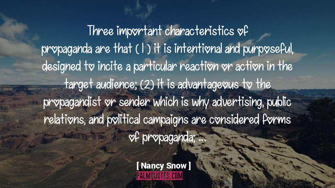 Political Campaigns quotes by Nancy Snow