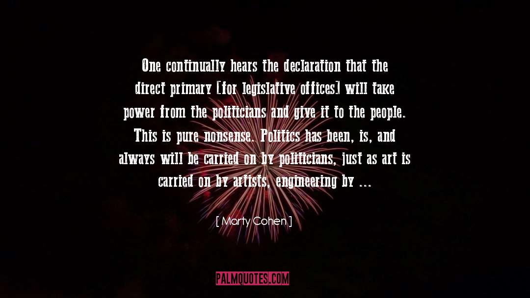 Political quotes by Marty Cohen
