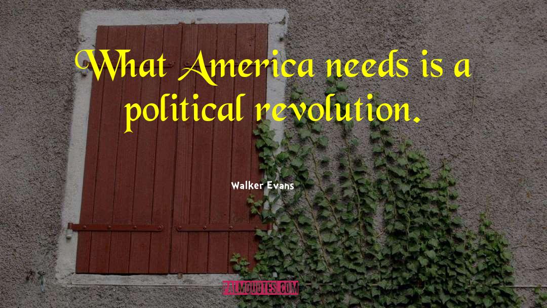 Political Revolution quotes by Walker Evans